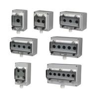 Boîtier de commande étanche en alliage d'aluminium moulé avec bouton d'arrêt d'urgence - Options de 1 à 5 trous for applications industrielles(4hole double rows)