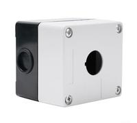 Boîtier de commande étanche en plastique ABS avec trou pré-percé de 22 mm et interrupteur d'arrêt à bouton-poussoir pour usage industriel, boîtier résistant à la poussière et à l'eau IP65 (1 trou)