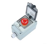 Boîtier de commande extérieur avec bouton de démarrage, fonction de réinitialisation automatique, coque en ABS, polycarbonate résistant à la chaleur et résistant à l'eau (B)