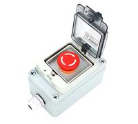 Boîtier de commutation à bouton extérieur, IP67 étanche avec connecteur et couvercle de protection, boîtier de commande marche/arrêt, boîte de commande anti-erreur de fonctionnement - Interrupteur