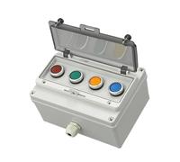 Boîtier de commutation à bouton-poussoir AC220V, voyant d'arrêt d'urgence, interrupteur de récupération automatique, boîte de jonction(Orange)
