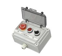 Boîtier de commutation à bouton-poussoir AC220V, voyant d'arrêt d'urgence, interrupteur de récupération automatique, boîte de jonction(Green)