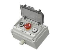 Boîtier de commutation à bouton-poussoir AC220V, voyant d'arrêt d'urgence, interrupteur de récupération automatique, boîte de jonction(Ivory)