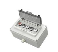 Boîtier de commutation à bouton-poussoir AC220V, voyant d'arrêt d'urgence, interrupteur de récupération automatique, boîte de jonction(WHITE)