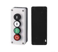 Boîtier de commutation à bouton-poussoir IP65 22 mm Station de contrôle Start Stop Boîtier robuste résistant aux intempéries pour plantes industrielles Bétonnières Entrée M20 (C)