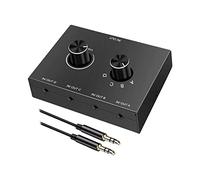 Boîtier de commutation audio 3,5 mm pour PC, casque, ordinateur portable, 4 entrées stéréo