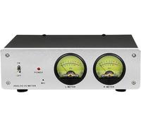 Boîtier de Commutation Audio Professionnel à Double VU-mètre Analogique avec Affichage DB et Rétroéclairage RVB - Indicateur de Niveau Sonore pour Home Cinéma, Studio de Musique et Bureau