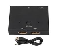 Boîtier de commutation DisplayPort bidirectionnel 8K 60 Hz, avec commutation manuelle des canaux de signal pour une transition vidéo fluide.
