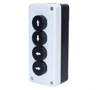 Boîtier de commutation électrique à bouton-poussoir 4 trous étanche IP40 XAL-04 Boîte de jonction ABS (points argentés)