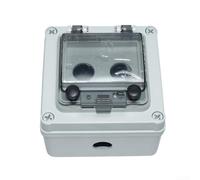 Boîtier de commutation étanche IP67 pour bouton poussoir à 2 trous, station de commande marche/arrêt robuste, boîtier électrique ABS blanc pour extérieur, système d'alimentation industriel 440 V