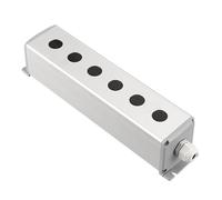 Boîtier de commutation industriel à bouton-poussoir en aluminium, 16 mm, 19 mm, 22 mm, 1/2/3/4/5/6 trous, 45 x 45 mm, 45 x 65 mm(6Hole,16mm 45x65mm)