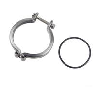 Boîtier de compresseur turbo en aluminium avec bride en V pour Holset HX35 HX35W HX40W et pour camion diesel CUMMINS 5.9 - Argenté
