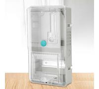 Boîtier de compteur électrique monophasé, 6 circuits ignifuges et résistant aux intempéries en plastique PC transparent 330 x 170 x 100 mm (B)