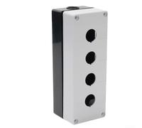 Boîtier de contrôle étanche en plastique ABS avec trou de bouton poussoir de 22 mm, classé IP65 pour une protection fiable contre la poussière et l'eau dans les applications de contrôle industriel (4