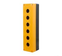 Boîtier de contrôle industriel robuste, coque en ABS, trou de 22 mm, interrupteur à bouton-poussoir d'arrêt (6 trous)