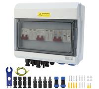 Boîtier de Couplage Solaire PV DC 40A AC20A, Parasurtenseur 1000V, IP65 Étanche Disjoncteur Solaire pour Panneaux Solaires