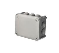 EDO Boîte de Dérivation IP66 Étanche 150x115x65 mm Grise - Résistante aux UV et sans Halogène - Boîte de Jonction avec Presse-étoupes et Couvercle à Vis Intérieur et Extérieur