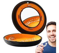 Boîtier de dispositif de retenue avec miroir, contenant de -cartes, boîte de rangement à aligneur mince, conception de fermeture à top, taille de voyage compacte, intérieur hygiénique, parfait po