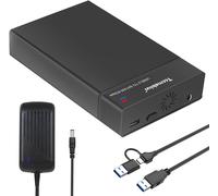 Boîtier de Disque 3,5 Dur Externe USB 3.0 Station d'accueil pour 2,5 3,5 Pouces SATA HDD/SSD Jusqu'à 22TB, avec Alimentation 12V/3A, Câble USB A/C, Soutien UASP Jusqu'à 6 Gbit/s (TCC-S8)