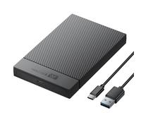 Boîtier de Disque Dur 2,5 Pouces, Boîtier de Disque Dur USB 3.0 sans Outil SANZANG, Prend en Charge UASP, pour SSD SATA 2,5" et Disque Dur avec Une Hauteur de 9,5 mm 7 mm, Câble USB C vers A