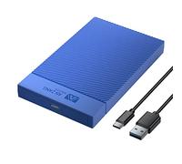 Boîtier de Disque Dur 2,5" - SANZANG Boîtier de Disque Dur USB 3.0 sans Outil Prise en Charge UASP pour Disque Dur SATA 2,5" Pas de 9,5 mm 7 mm Comprend Un câble Type-C vers A, Bleu