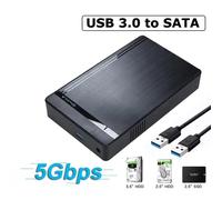 Boîtier de disque dur 3.5/2.5 pouces SATA vers USB 3.0, boîtier de disque dur externe, adaptateur haute vitesse pour PC portable, boîtier de disque dur EU Plug