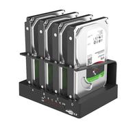 Boîtier de disque dur 4 baies Sata vers USB 3.0 externe multi-baies 2.5 et 3.5 pouces HDD SDD Station d'accueil boîtier de disque dur Multiplication