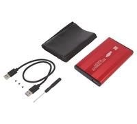 Boîtier de disque dur 51860 : 2,5" PnP SATA III, USB 3.0 aluminium rouge QOLTEC