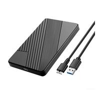 Boîtier de disque dur externe pour disque dur SATA SSD 2,5" avec transfert de données USB 3.0 haute vitesse sans outil pour ordinateur portable PC gaming