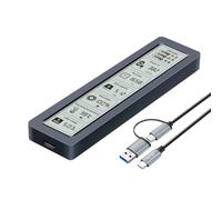 Boîtier de disque dur externe sans outil avec écran pour disque USB C 10 Gbit/s Vitesse de transfert Aluminium refroidissement Design USB C/A Deux interfaces SSD