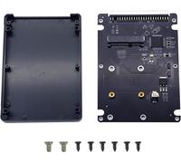 Boîtier de Disque Dur IDE,MSATA Mini PCI-E SSD vers 2,5 Pouces IDE 44Pin Converter Card avec Coque,Noir pour Ordinateur Portable ,Ordinateur de Bureau et Plus