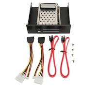 Boîtier de Disque Dur Interne 2,5 Pouces Double Baie, Cage de Rack Mobile pour Disque Dur SATA II, Conception sans Plateau pour Disque Dur/SSD de 7 mm à 9,5 mm, Fond de Panier