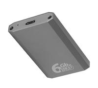 Boîtier de disque dur MSATA en métal résistant aux chocs avec technologie de transfert de 6 Gbp, convertisseur adaptateur MSATA vers USB 3.1, boîtier en aluminium