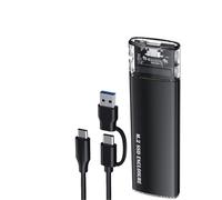 Boîtier de disque dur pour un transfert de données efficace de 10 Gbit/s, prend en charge les interfaces doubles protocoles en option