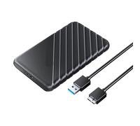 Boîtier de disque dur USB 3.0 de 2,5" 5 Gbit/s - Boîtier externe de remplacement pour PC portable - Transfert de données