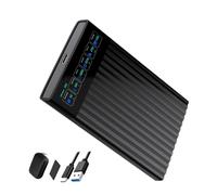 Boîtier de Disque Dur USB 3.2 Gen 1 pour disques 2, 5 Pouces | Étui de rangement à affichage numérique de type C pour une utilisation et une sauvegarde compactes des données