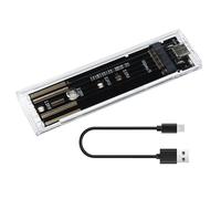 Boîtier de Disque Solide Externe Transparent USB3.1 Type C, Vitesse de 10 Gbit / s, Structure Ouverte pour disques Solides NVMe, interfaces M, boîtier de Disque Externe Transparent