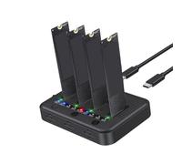 Boîtier de Disque SSD de Bureau Chargement NVMe Type-C à, 10Gbps | Écran lumineux et emplacements de branchement verticaux pour le stockage sur le bureau, prise en du