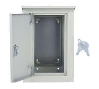 Boîtier de Distribution Électrique 30x25x16cm Mural Aluminium Extérieur | Porte à Charnière, Verrou Sécurisé, Joint Résistant aux Intempéries, pour Câbles et Jardin