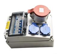 Boîtier de distribution électrique étanche IP65 pour chantier de construction avec protection RCD et configuration 4 circuits
