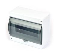 Boîtier de distribution en saillie IP40 avec verre fumé / 1 rangée - 8 modules