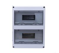 Boîtier de Distribution Plastique ABS Fenêtre Transparente | 24 circuits, montage en saillie, protection IP65, matériau ABS pour durable, couleur blanche standard
