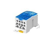 Boîtier de distribution UKK 80 A/125 A/160 A/250 A/400 A, connecteur électrique for câbles d'alimentation, bornier de jonction for rail DIN(UKK-250A-Blue,1 PCS)