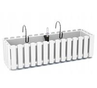 Prosperplast Jardinière de balcon Boardee 58 x 18 x 16 cm Blanc