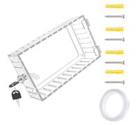 Boîtier de fermeture à thermostat transparent avec boîtier de protection antivol sécurisé ventilé et 2 clés - Thermostat simple et étanche à la poussière