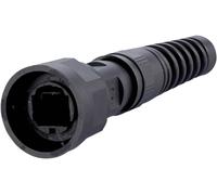 Boîtier de fiche mâle industrie IP67 V1 Metz Connect 1401025002KE Capot passe-câble noir 1 pc(s)