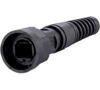 Boîtier de fiche mâle industrie IP67 V1 Metz Connect 1401025002KE Capot passe-câble noir 1 pc(s)