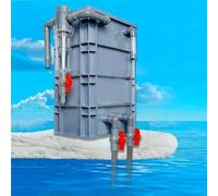 Boîtier de Filtration pour Aquarium, Filtration d'aquarium, boîtier de Filtration à écoulement en Cascade à 4 Couches, Accessoires de Filtration avec Pompe 25 W et média de Lixiviation.