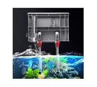 Boîtier de filtration pour aquarium, Filtre à boîte de retournement externe, débit réglable, conception en cascade, gris, plusieurs tailles(40x30x34cm)