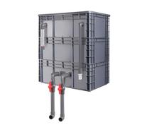 Boîtier de filtration pour aquarium, Filtre à boîte de retournement externe, débit réglable, conception en cascade, gris, plusieurs tailles(60x40x66cm)